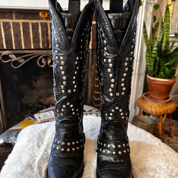 Lane boots Shoes - Studded Black Heeled Boots